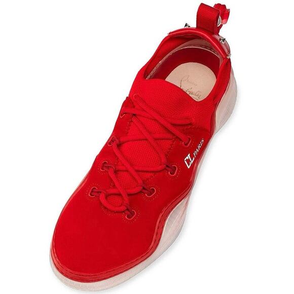 Christian Louboutin Arpoador Sneakers Red Men’s 10.5 Mesh Suede $1295‎ MSRP NEW main image 11
